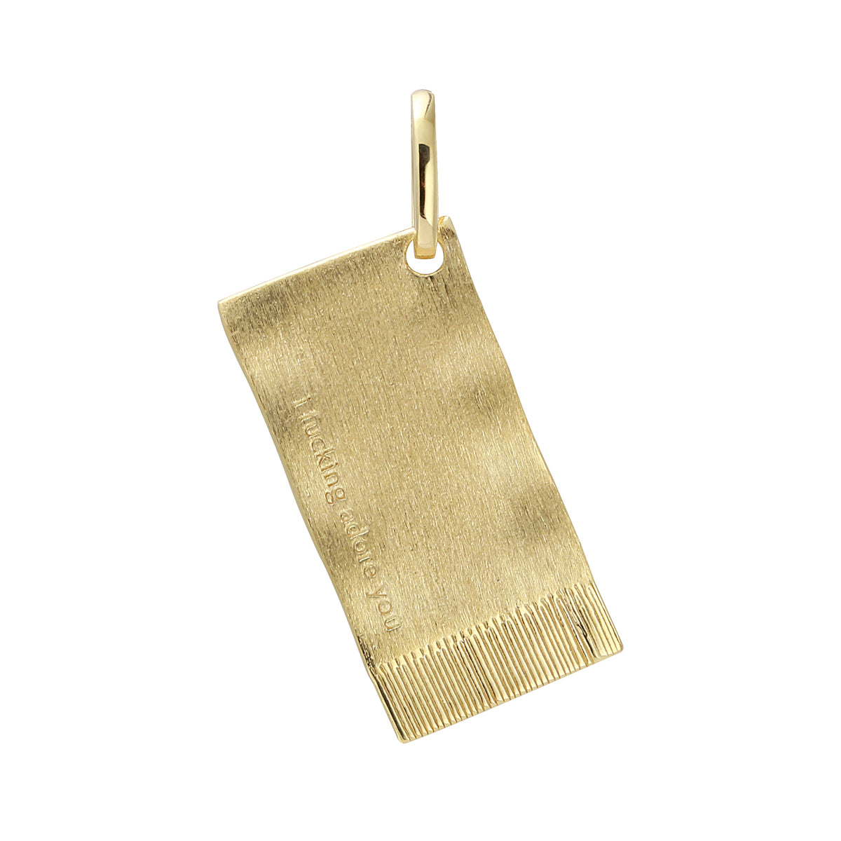 I FUCKING ADORE YOU | The Spark Napkin Pendant 14K Gold Vermeil