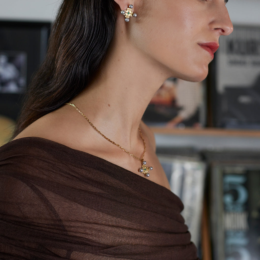 Palermo Quattro Canti | Four Corners Necklace | Gold Plate