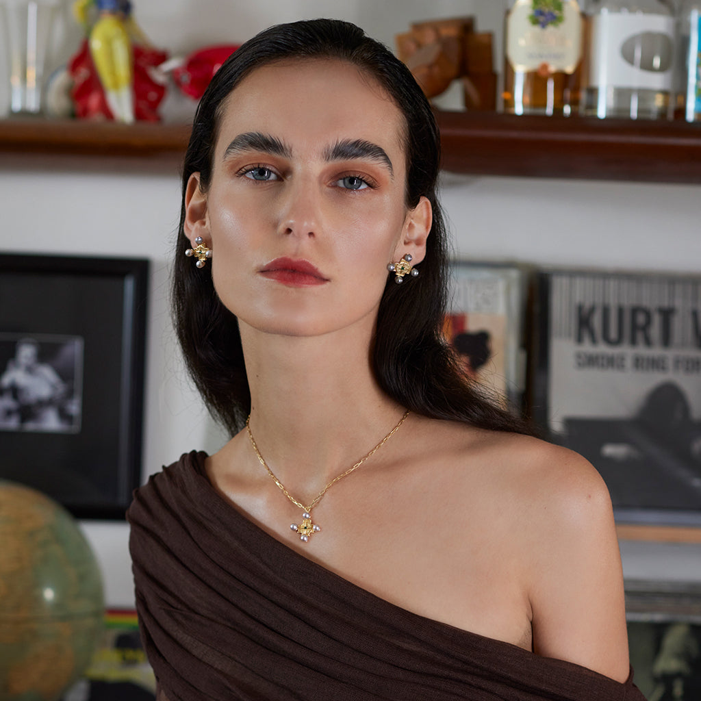 Palermo Quattro Canti | Four Corners Necklace | Gold Plate