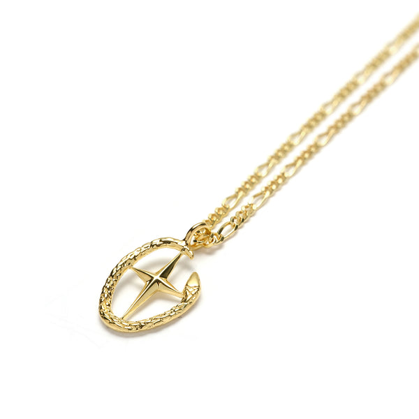 Shield Of Athena Necklace 14K Gold Plate