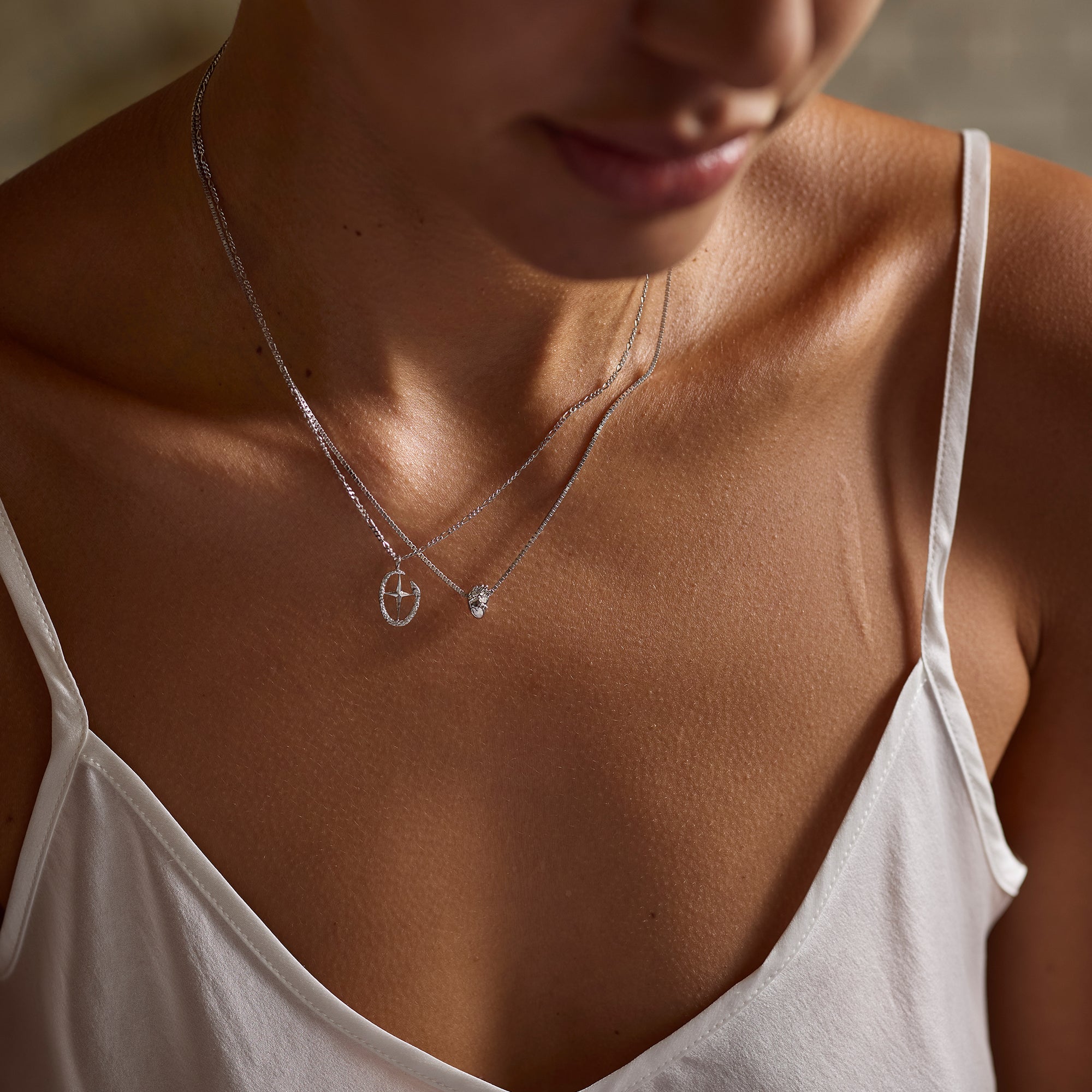 Shield Of Athena Necklace Silver