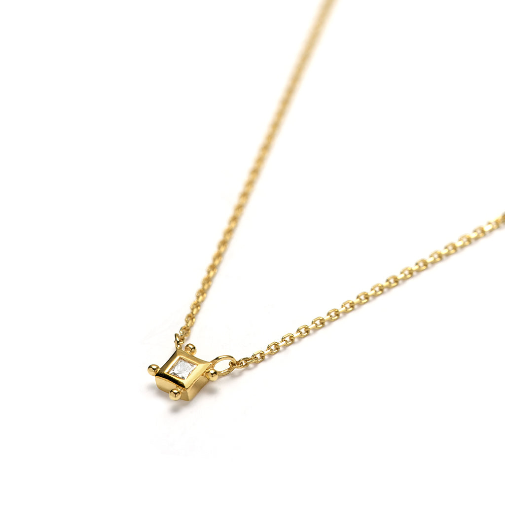 Four Corners Necklace Solid Gold &amp; Diamond