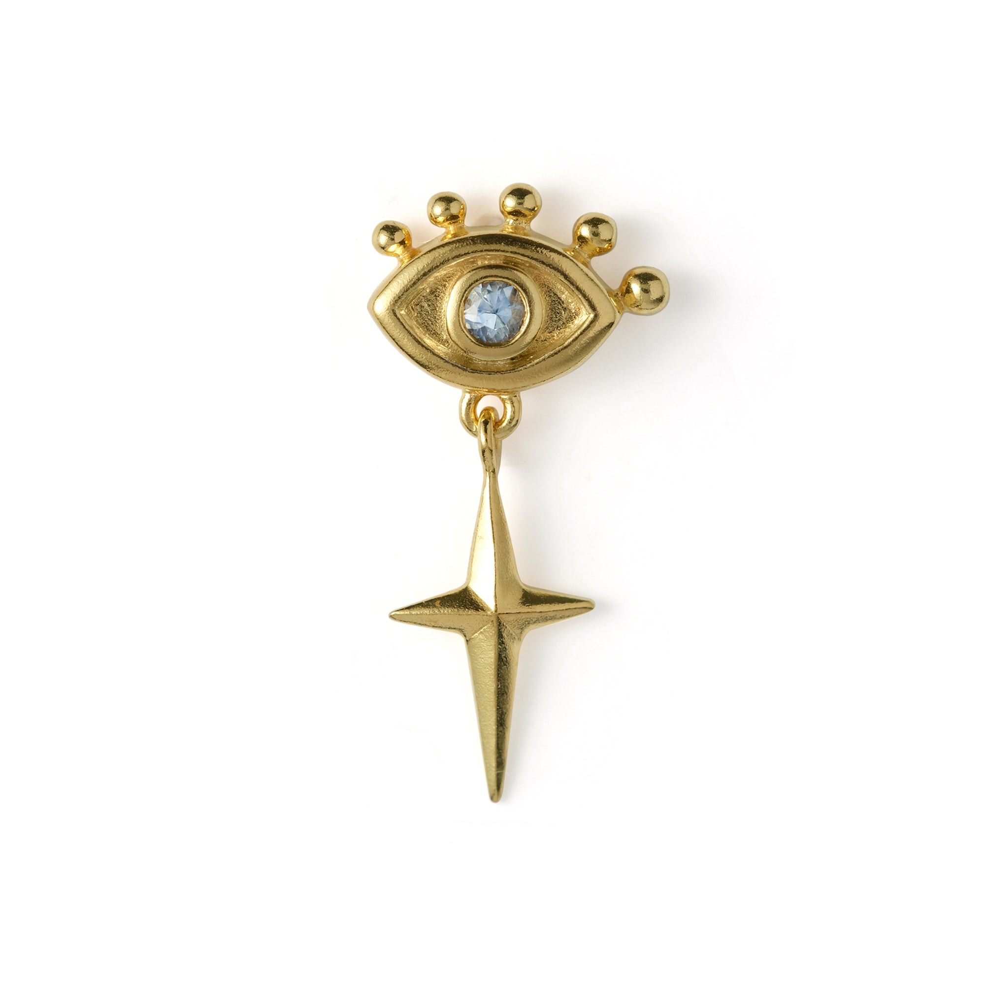 The Guiding Eye Earring Solid Gold & Sapphire