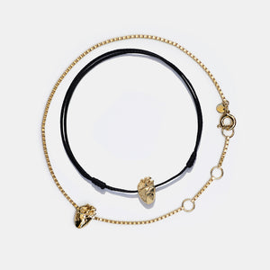 I Carry Your Heart Bracelet + Connector Gold Set