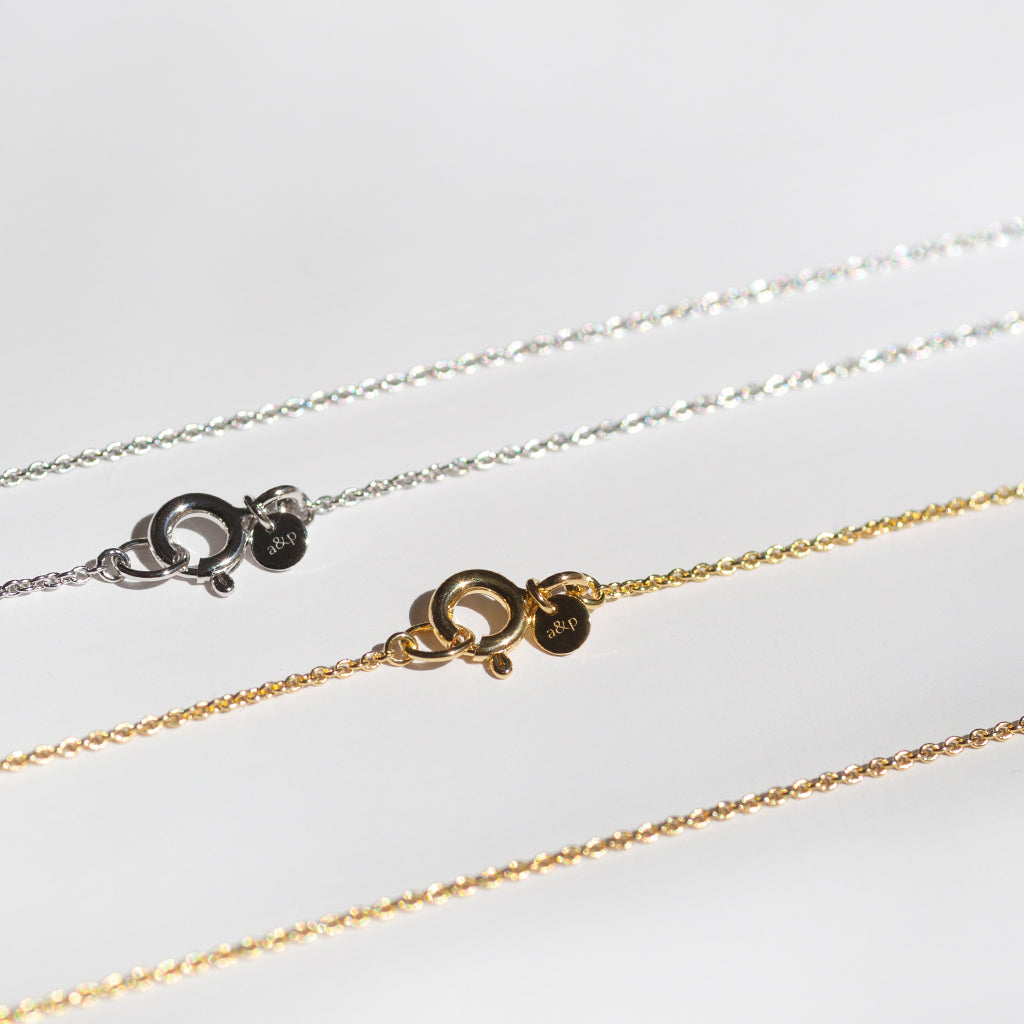 North Star Necklace Solid Gold & Emerald