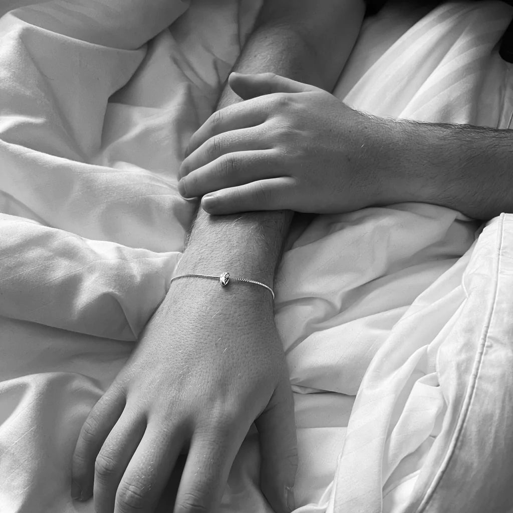 I Carry Your Heart Bracelet & Connector Silver Set