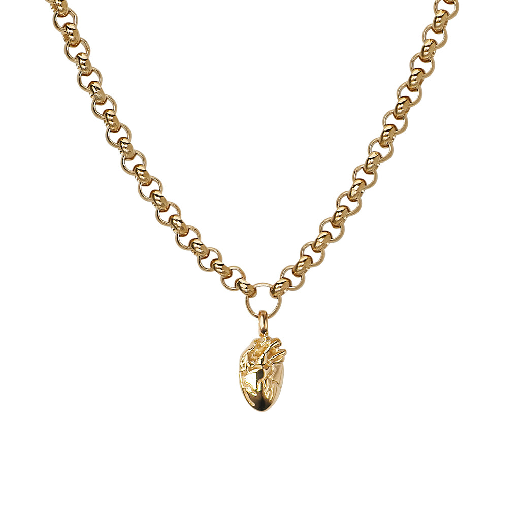 I Carry Your Heart Rollo Chain Necklace | Gold