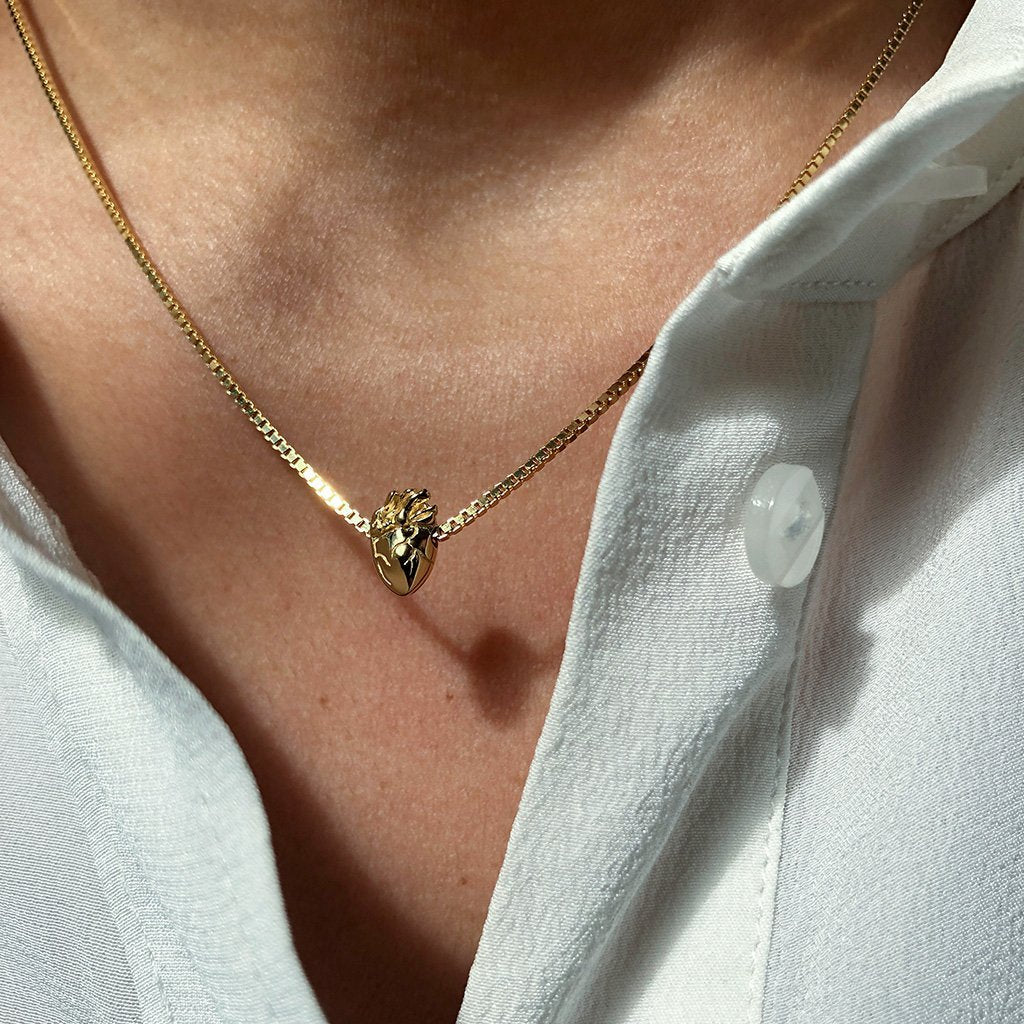 I Carry Your Heart Necklace 14K Gold Plate Set