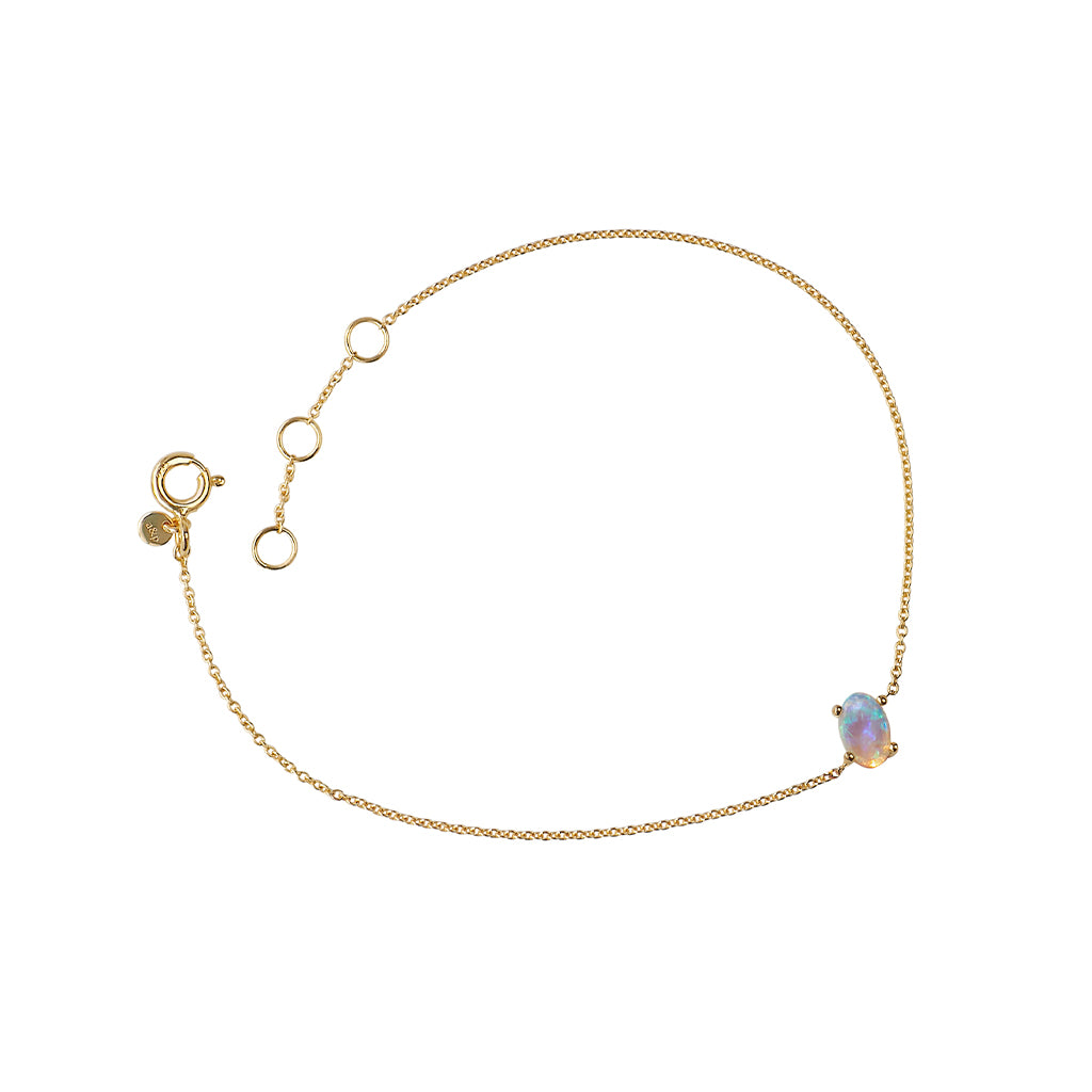Kaleidoscope Bracelet 14K Gold Plate &amp; Opal