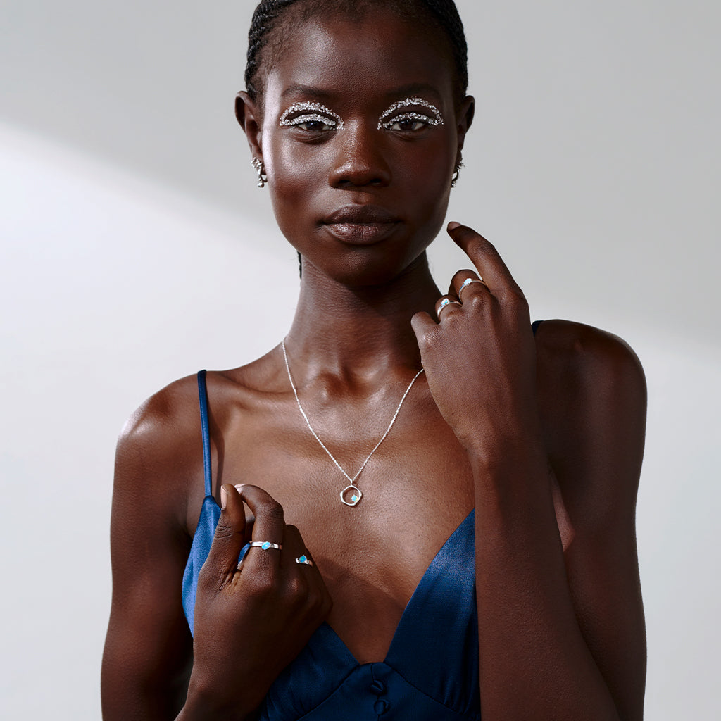 Kaleidoscope Ring Silver & Opal