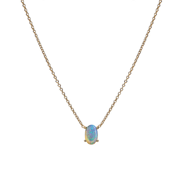 Kaleidoscope Necklace 14K Gold Plate & Opal