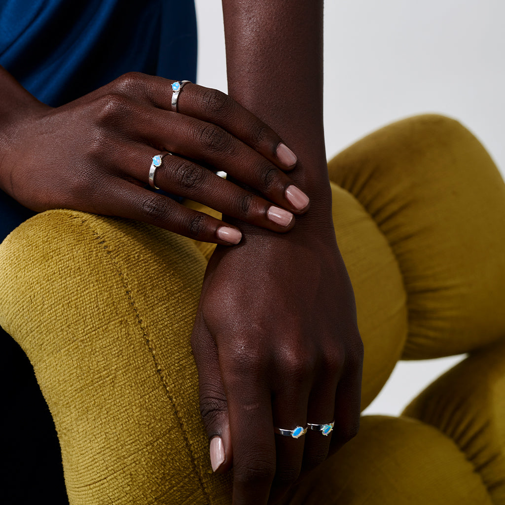 Kaleidoscope Ring Silver &amp; Opal