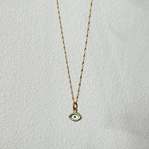 Mati Evil Eye Necklace | Solid Gold